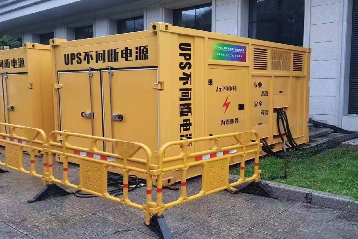 广水发电机租赁施工现场